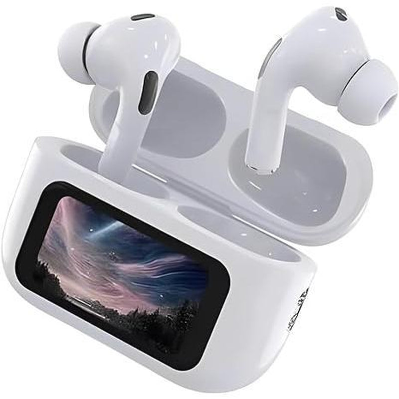LED Display Noise-Canceling Bluetooth Earbuds